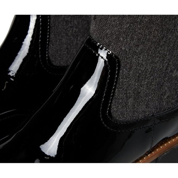 NWB $160 DOLCE VITA Patent Leather Saline H2O Waterproof Rain Boots Black 8 WIDE - Picture 8 of 11